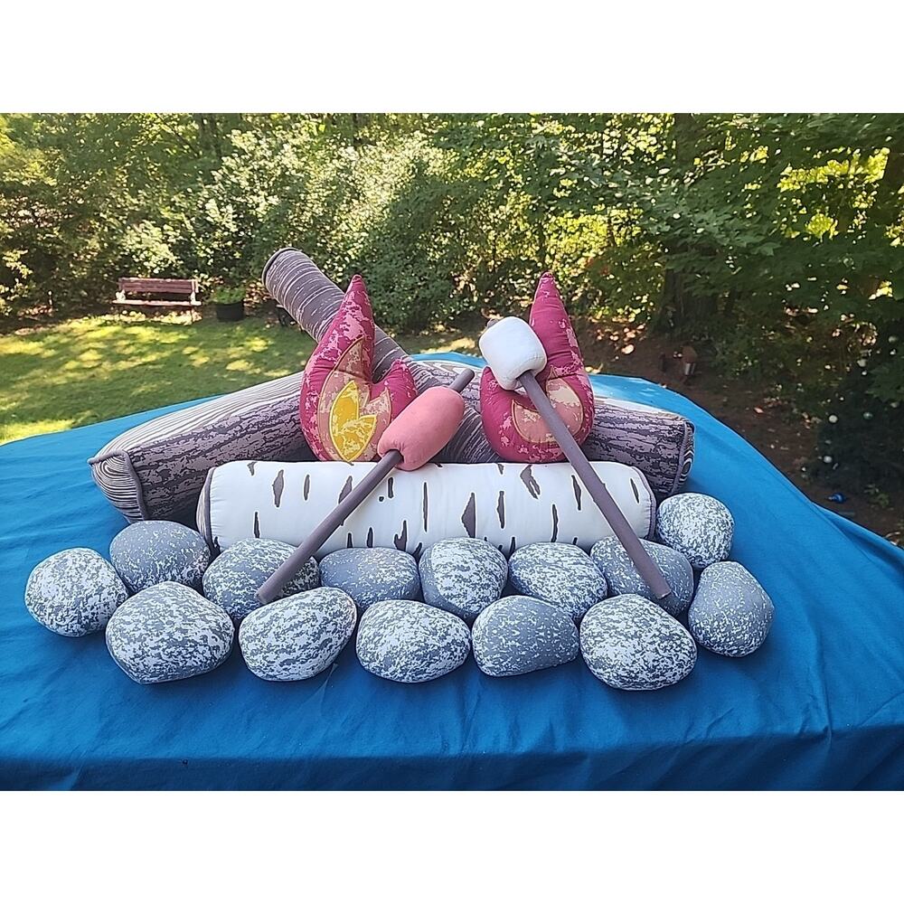 Crate & Barrel Kids Campfire Plush Playset Land Of Nod Creative Play Pretend Set